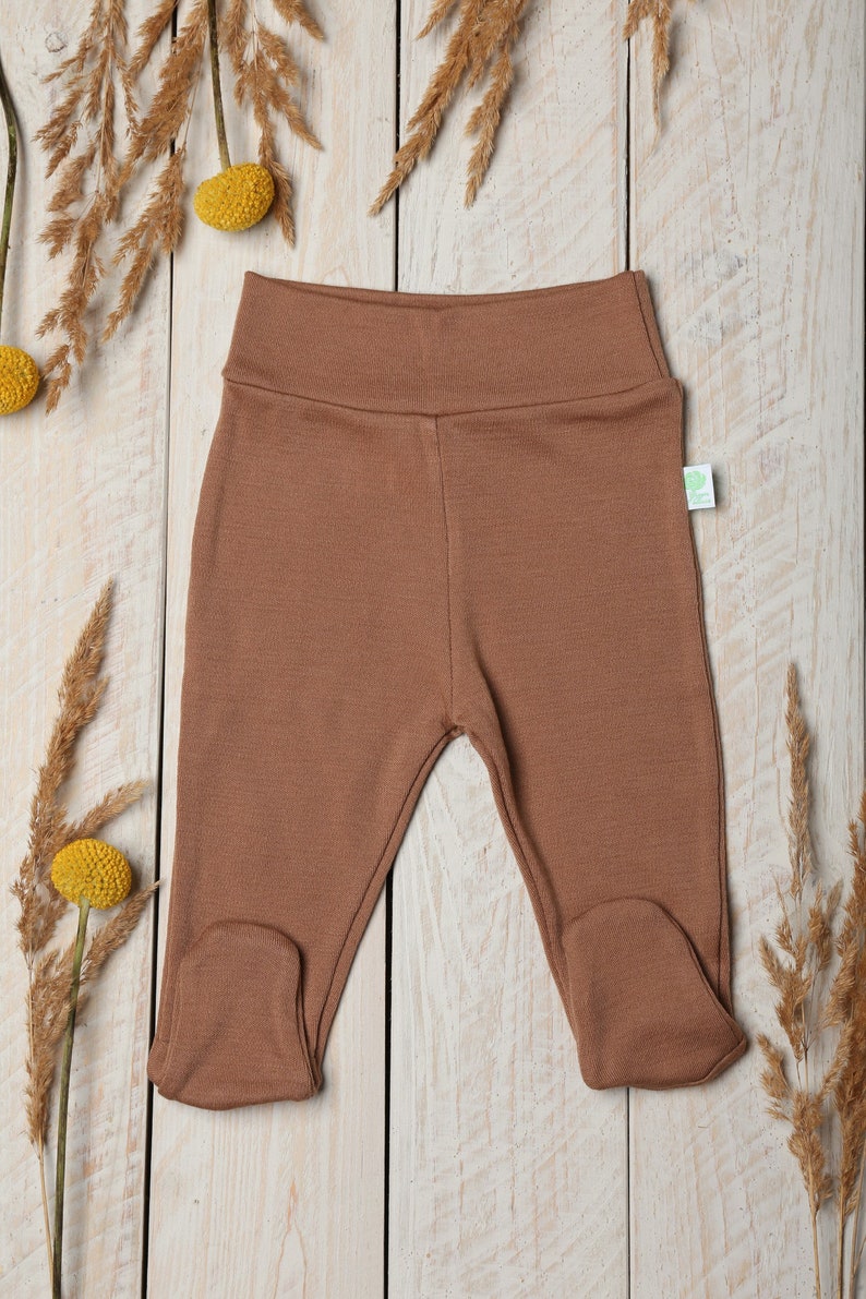 Pantalon bébé en laine mérinos image 1