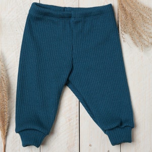 Knitted merino wool baby pants Winter pants for children Warm, soft and natural trousers for kids image 3