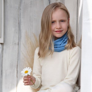 Merino wool warm loop scarves for kids, women and men image 3
