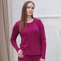 Merino wool 100% natural Ladies Long Pyjama set Sleepwear sleep pants and Long sleeve shirts Matching set for women product logo