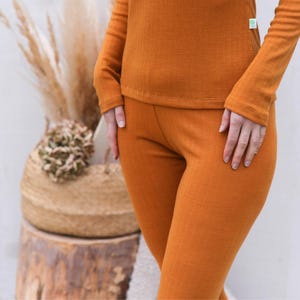 Natural Merino Wool Leggings for Women Breathable and Soft