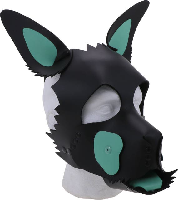 Unisex Rubber Doggy Mask Multi-functional Rubber Latex Puppy Hood Free Ship