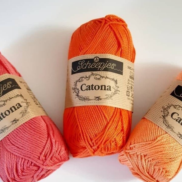 Scheepjes catona yarn 50 grams for knitting or crocheting