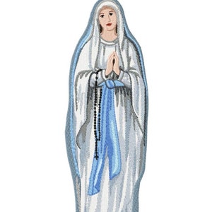 Our Lady of Lourdes - Machine Embroidery Design  - 3 sizes  for 3.94 x 8.66 &quot; - 4.72 x 12.60 &quot; hoops - Commercial Use - Instant Download