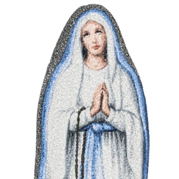 Our Lady of Lourdes (photo-stitch) - Machine Embroidery Design - for 3.94 x 7.09 " - 3.94 x 8.66 " hoops - Commercial Use - Instant Download