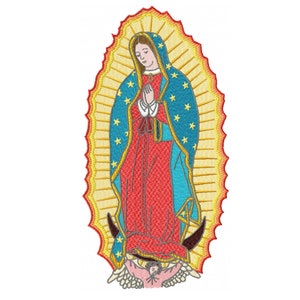 Virgen De Guadalupe (3) - Machine Embroidery Design - 3 sizes for  4.73 x 9.45 &quot; -7.87 x 14.17 &quot; hoops - Commercial Use - Instant Download