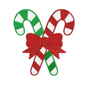 Christmas candy canes machine embroidery design - 5 sizes  for 3.94 x 3.94 &quot; - 7.87 x 8.66 &quot; hoops - commercial use - instant download