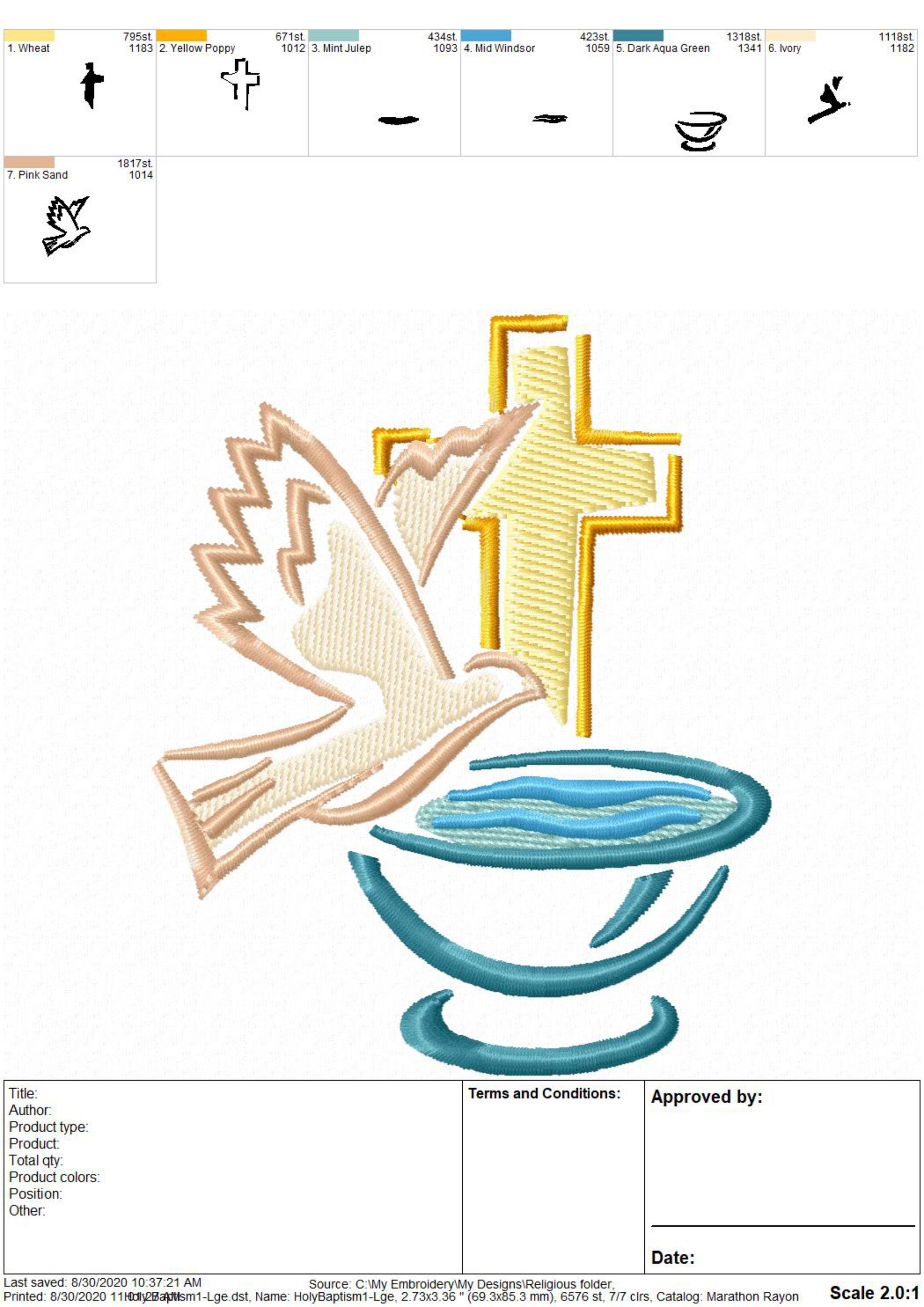 Baptism Symbol Embroidery Design My XXX Hot Girl