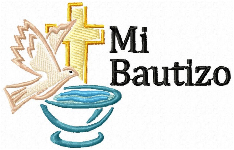 Mi Bautizo Machine Embroidery Design 3 tamaños para | Etsy