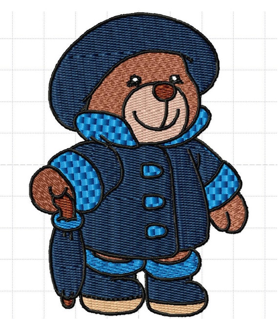 teddy bear in raincoat