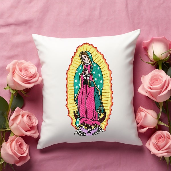 Virgen De Guadalupe (2) - Machine Embroidery Design - 4 sizes for 3.94 x 3.94 " - 3.94 x 7.09 " -  hoops - Commercial Use - Instant Download