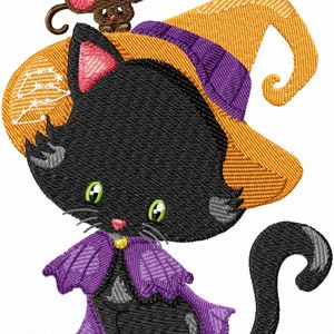 Peaking Hidden cat bubble light design of 3 cats bubbles, machine embroidery  designs in sizes 4x4, 5x7 and 6x10 - Halloween Black cats