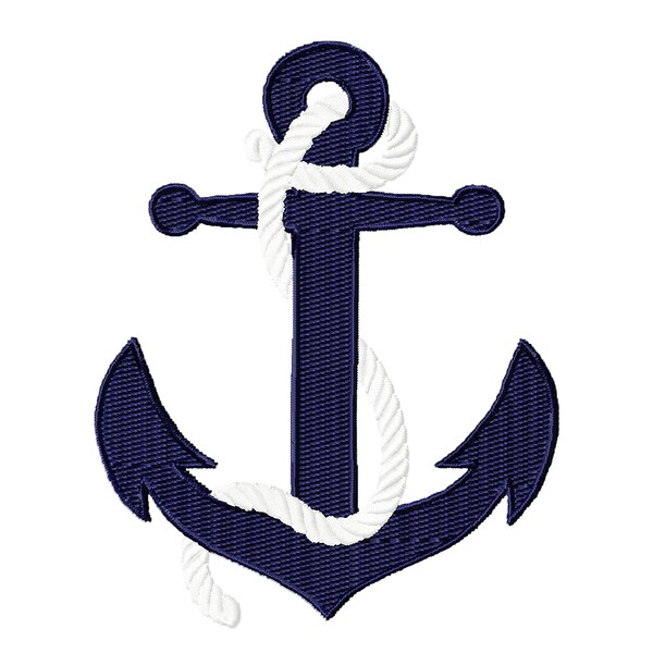 Anchor and Rope(1) - Machine Embroidery Design - 3 SMALL sizes for 3.94 x 3.94" hoop - Commercial Use - Instant Download