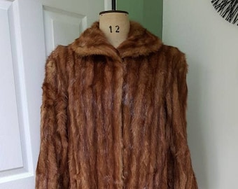 Genuine Vintage Ladies' I. J. FOX FIFTH AVENUE Fur Coat, Golden