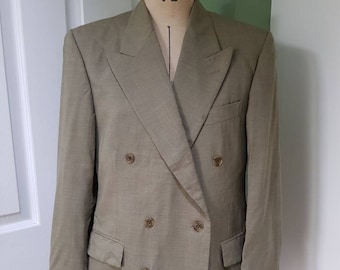 Vintage men&#39;s BURBERRY&#39;S light green lightweight blazer
