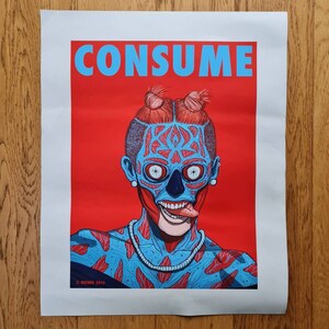 Poster, signed Hefner (2015) - CONSUME