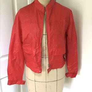 Unused European dead stock from the 1980s! Ladies&#39; red bomber jacket,