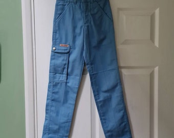 Vintage unworn dead stock 1970s children's LANDLUBBER brand blue cotton trousers pants