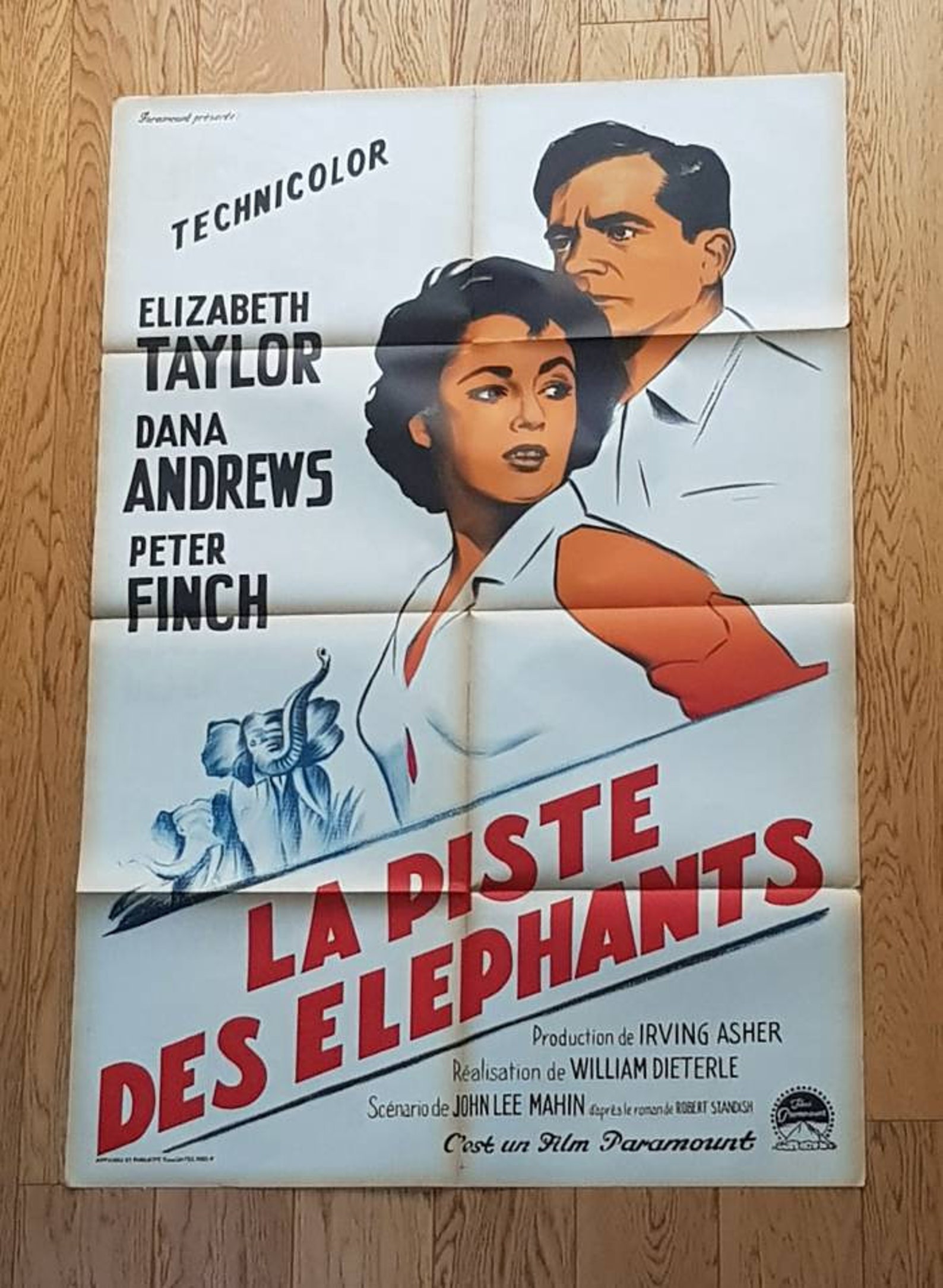 La Piste Des éléphants 1954 Streaming Giant vintage French movie poster 'La Piste des | Etsy