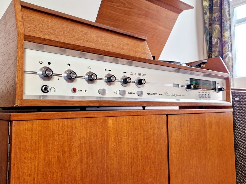 Vintage 1972 Hacker Tribune Teak Record Player Radiogram Hifi Hacker ...