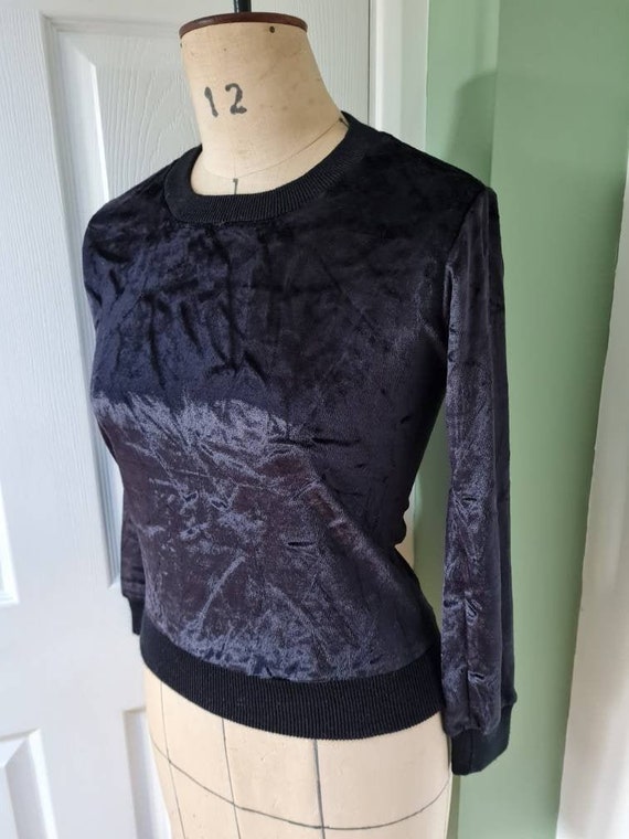 Vintage unworn dead stock 1970s women's black cru… - image 1