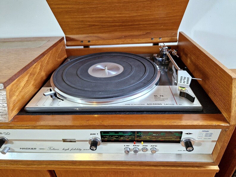 Vintage 1972 Hacker Tribune Teak Record Player Radiogram Hifi Hacker ...