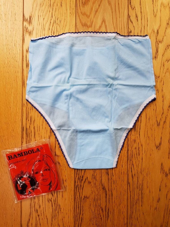 Vintage panties knickers light blue - genuine new… - image 3