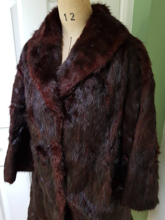 Brown Cross Mink Fur Coat (Women's Medium) - Estate Furs