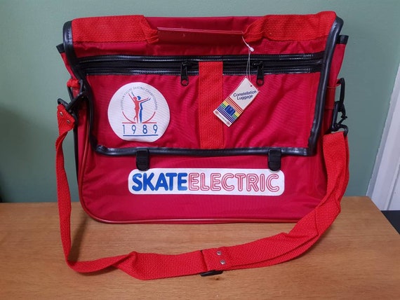 RARE! Ice skating judge's vintage red briefcase/ba