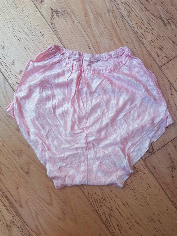 Vintage unworn dead stock 1970s ladies' peach sil… - image 4