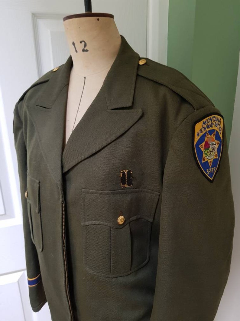 Vintage Montana Highway Patrol Uniform Jacket and Shirt - Etsy