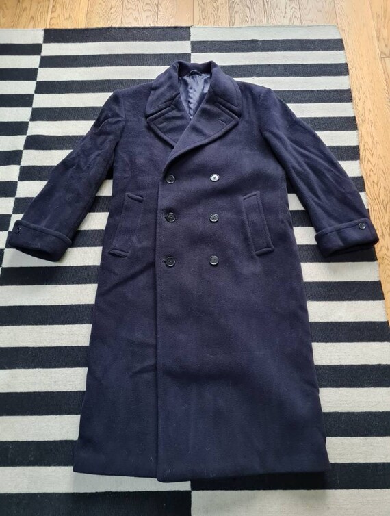blue crombie coat
