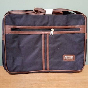 RARE! Ice skating judge&#39;s vintage fabric briefcase/bag - Beaugency, Paris