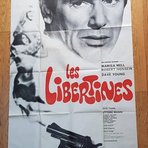 Giant 160cm vintage French movie poster - &#39;Les Libertines&#39; (1969)