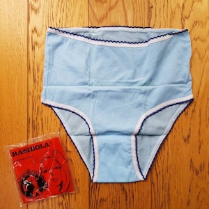 Vintage panties knickers light blue - genuine new unworn 1970s dead stock &quot;BAMBOLA&quot; European