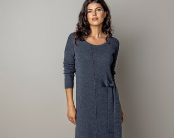 Vestido de lana merino, vestido de punto, vestido de punto de lana merino, vestido minimalista, vestido elegante, vestido de merino, vestidos de lana merino, vestido midi