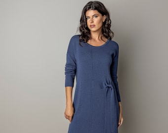 Knit A-line Wool Dress: Handmade Merino Wool Sweater Dress for Women - Etsy
