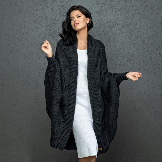 Oversized Cardigan Sweaters Long Black Cardigan Australia Knitted