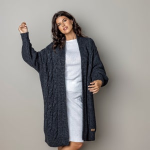 Knitted cardigan, Oversized cardigan, Alpaca sweater, Knitted wrap, Alpaca cardigan, Long cardigan, Chunky cardigan, gray cardigan, wrap