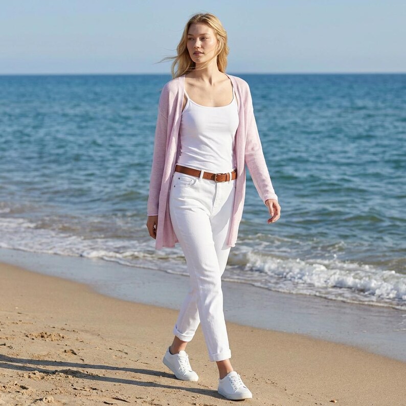 TEEROSE open front knit wool cardigan, light pink — By AGdesign