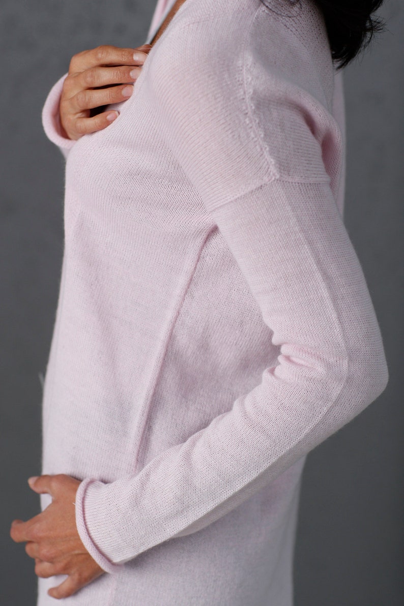 TEEROSE open front knit wool cardigan, light pink — By AGdesign