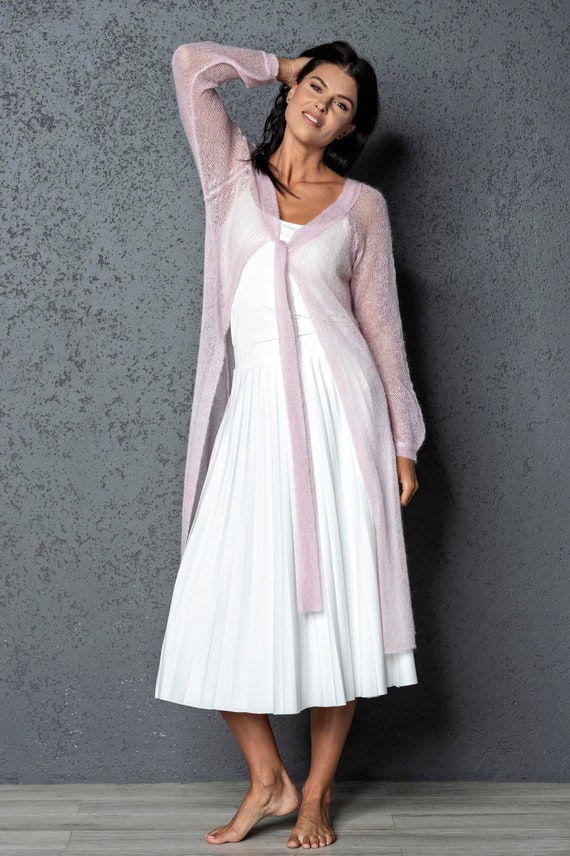 knee length dresses for ladies Girls' Scalloped Cardigan Sweater main image 0