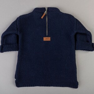 Knitted sweater, Wool sweater, Knitted wool sweater, Girl sweater, Alpaca sweater, Boy sweater, Gift, blue sweater, Christmas gift image 7