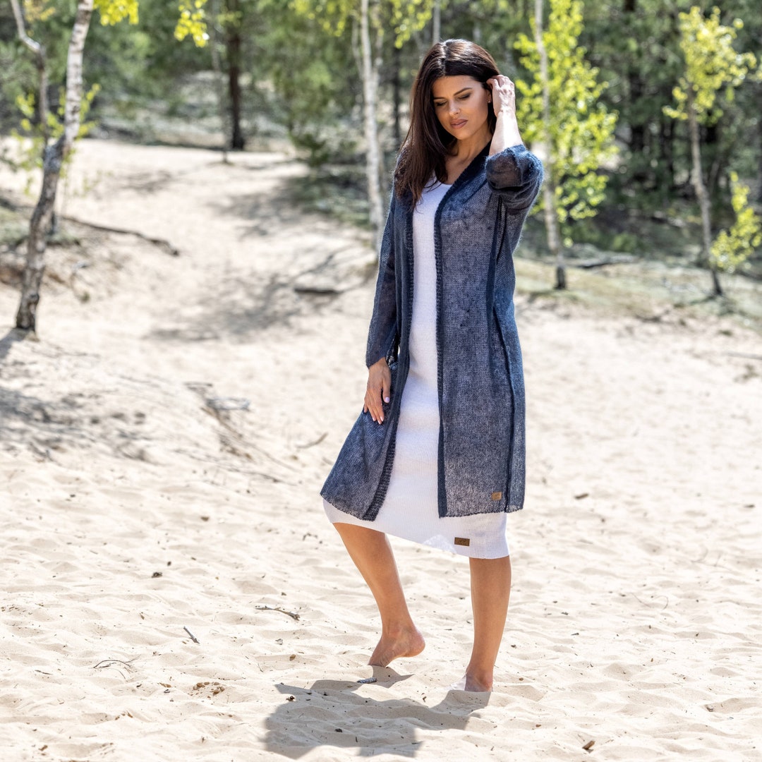 Knitted Cardigan, Oversized Cardigan, Wool Sweater, Knitted Wrap ...