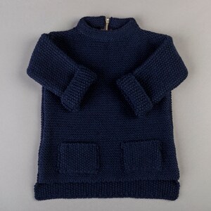 Knitted sweater, Wool sweater, Knitted wool sweater, Girl sweater, Alpaca sweater, Boy sweater, Gift, blue sweater, Christmas gift image 8