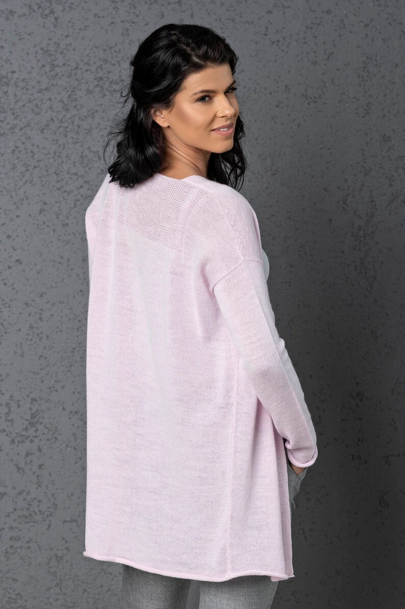 TEEROSE open front knit wool cardigan, light pink — By AGdesign