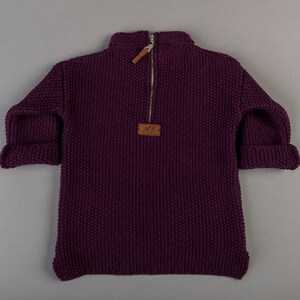 Knitted sweater, Wool sweater, Knitted wool sweater, Girl sweater, Alpaca sweater, Boy sweater, Gift, violet sweater, Christmas gift image 9