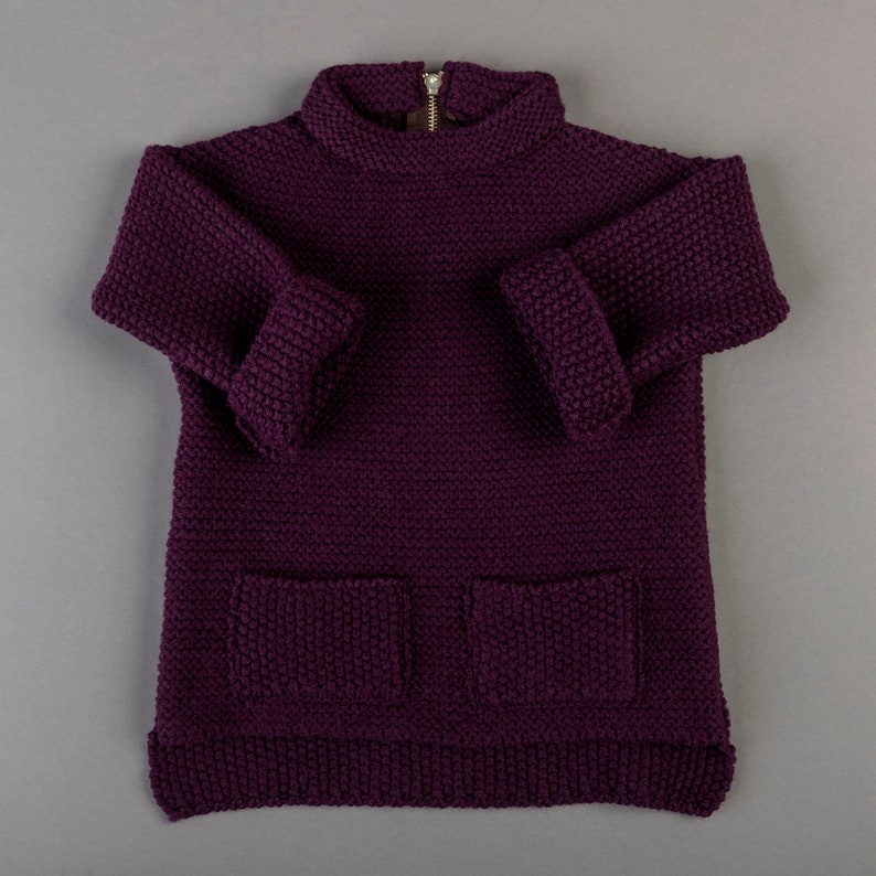 Knitted sweater, Wool sweater, Knitted wool sweater, Girl sweater, Alpaca sweater, Boy sweater, Gift, violet sweater, Christmas gift image 10