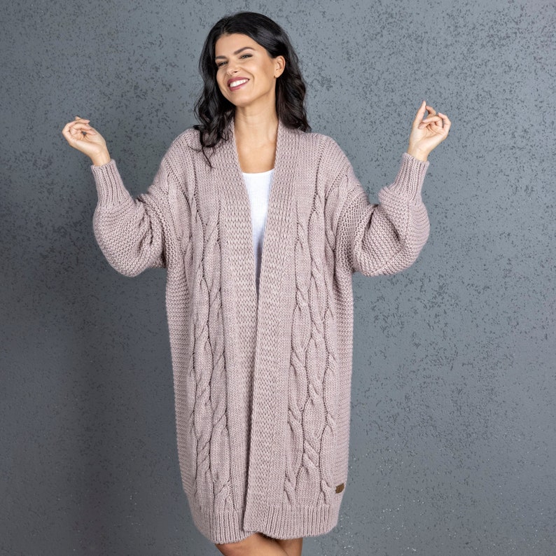 Knitted cardigan, Oversized cardigan, Alpaca sweater, Knitted wrap, Alpaca cardigan, Long cardigan, Chunky cardigan, ashrose cardigan, wrap image 6