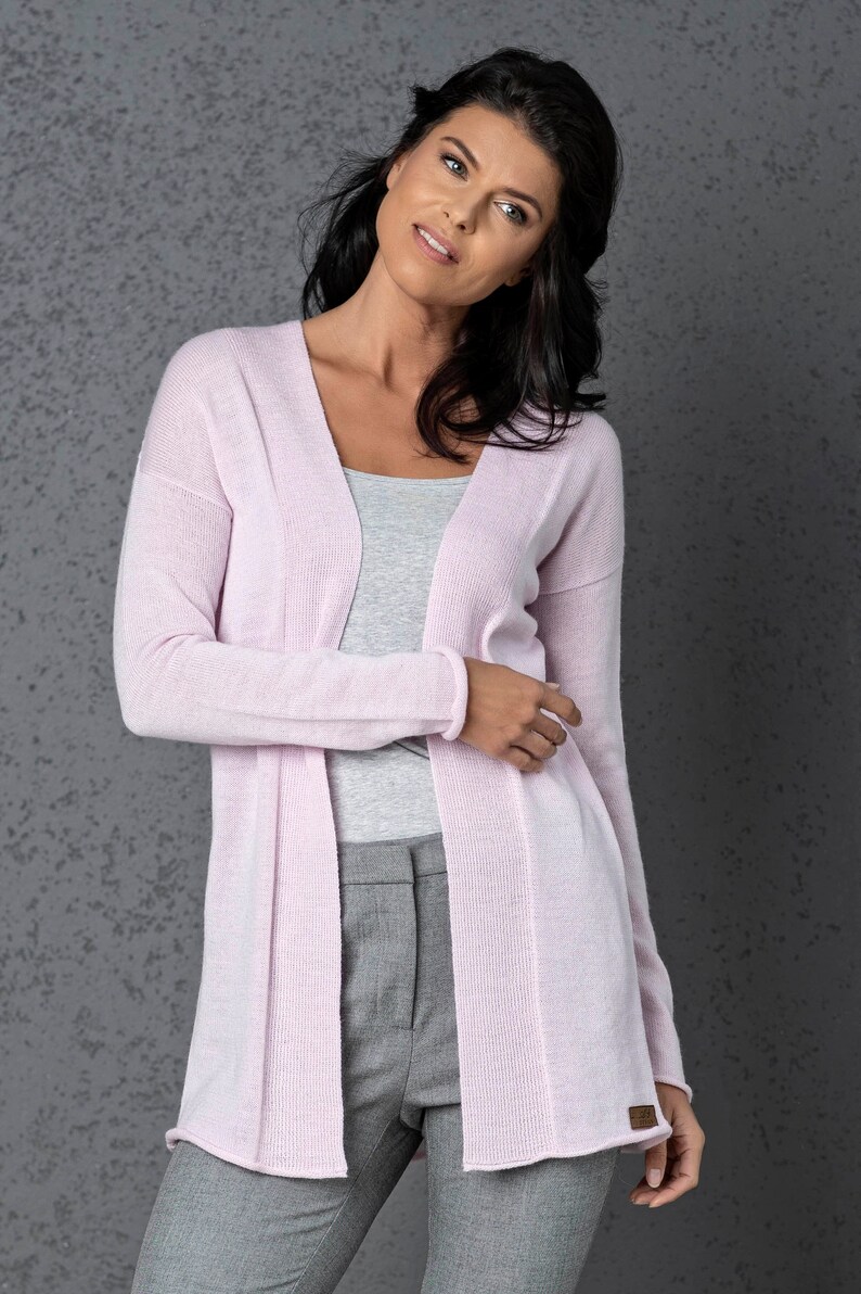 TEEROSE open front knit wool cardigan, light pink — By AGdesign